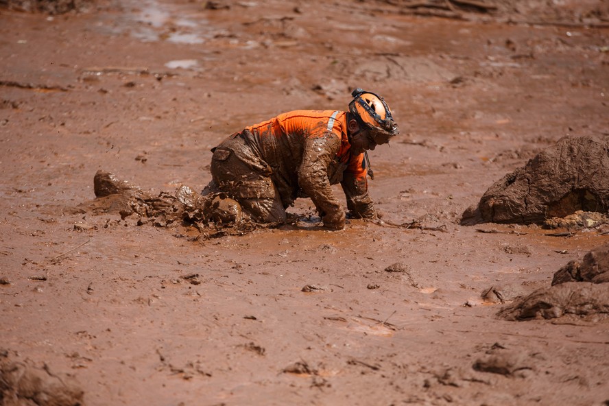 Rompimento de barragem em Brumadinho, em 25 de janeiro de 2019, é considerado um dos maiores desastres ambientais do paísAgência O Globo