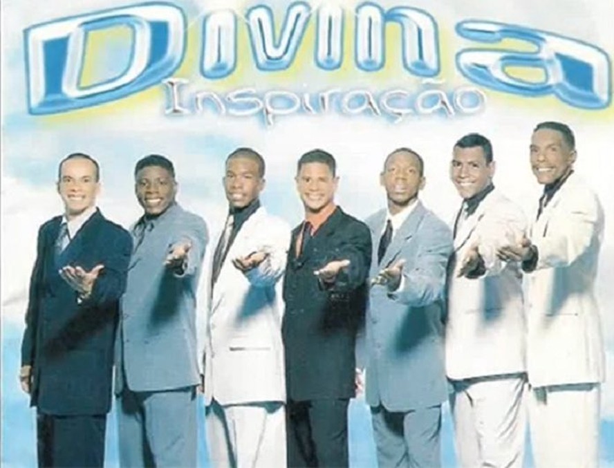 Capa do álbum do grupo de pagode gospel Divina Inspiração, que tinha Marcelinho Carioca como um dos integrantes