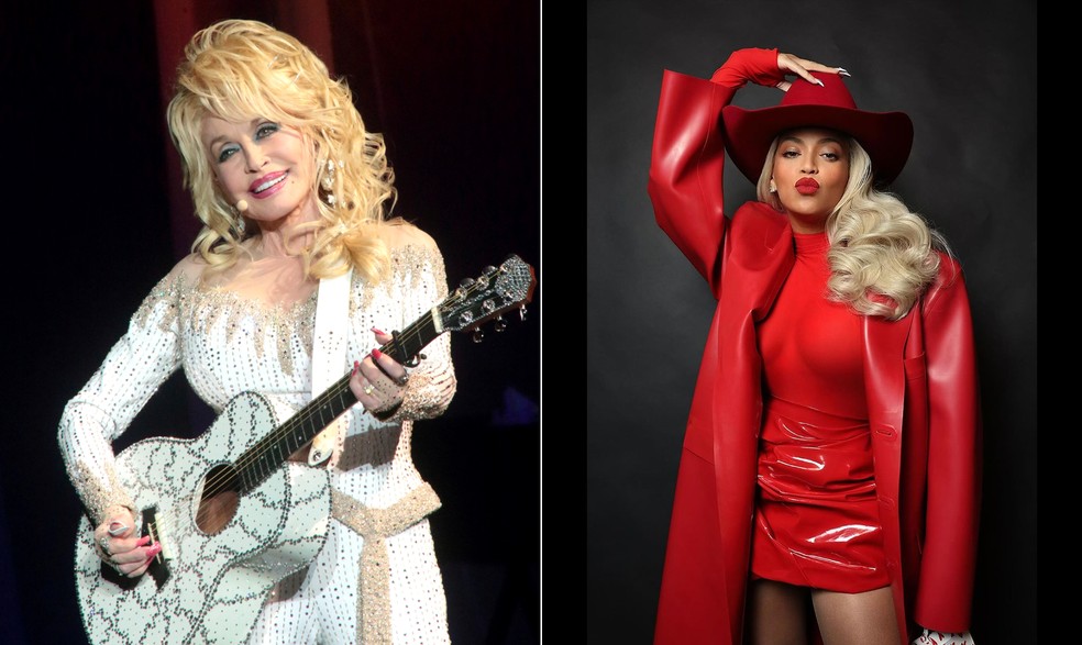 As cantoras Dolly Parton e Beyoncé — Foto: Divulgação