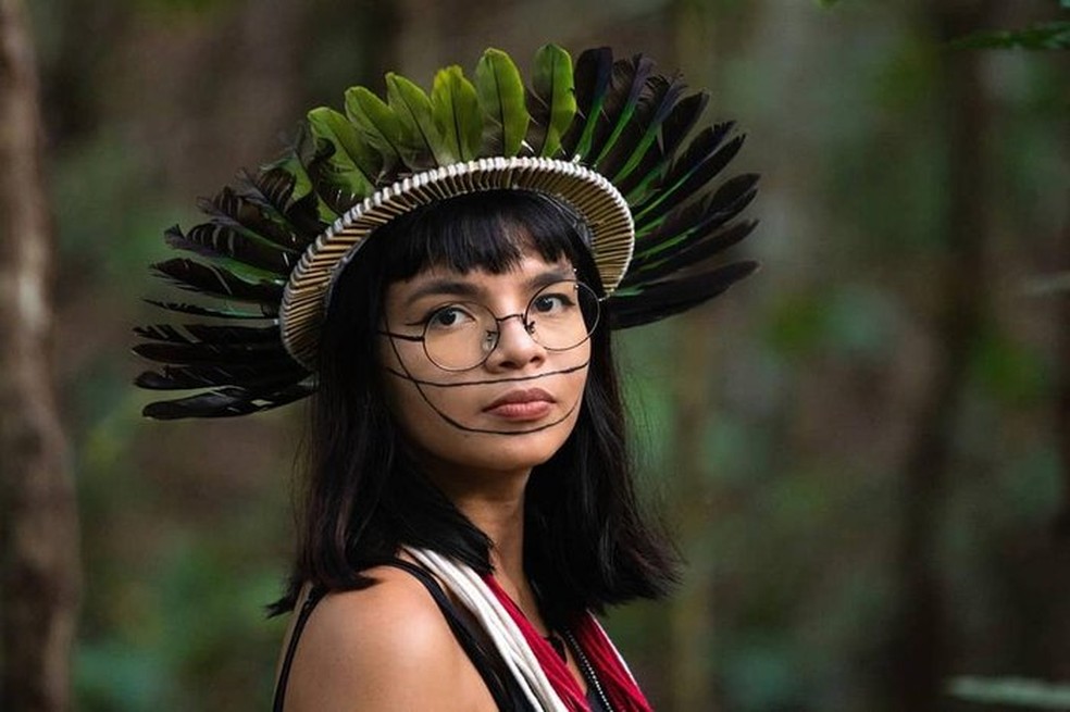 A ativista indígena Txai Suruí  — Foto: Gabriel Uchida
