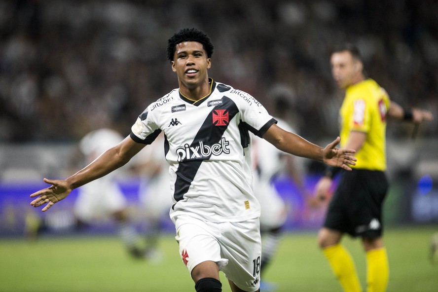 Andrey Santos fez um gol pelo Vasco neste Campeonato Brasileiro