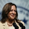 A vice-presidente dos EUA, Kamala Harris, durante pronunciamento após desistência do presidente Joe Biden - Brendan SMIALOWSKI / AFP