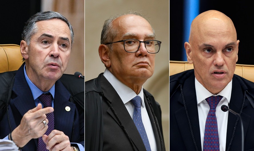 Luis Roberto Barroso, Gilmar Mendes e Alexandre de Moraes, ministros do Supremo: depois de oito meses na gaveta, liminar que sustou artigos da lei das estatais será julgada