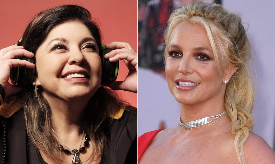 As cantora Roberta Miranda e Britney Spears: coincidência com o título 'A mulher em mim'