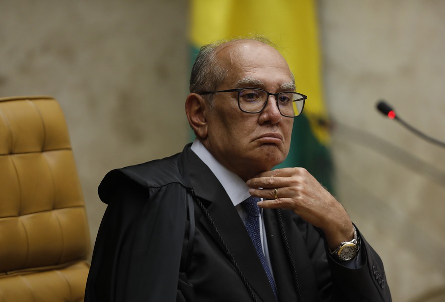 O ministro Gilmar Mendes, durante sessão do STF