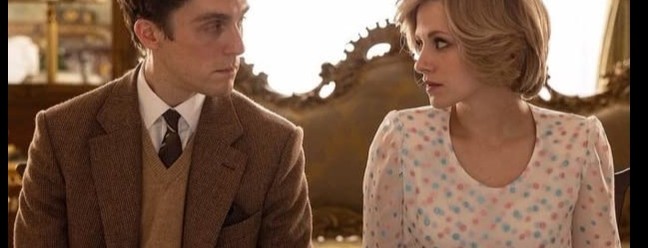 Jack Farthing como o prícipe Charles e Kristen Stewart como DianaDivulgação