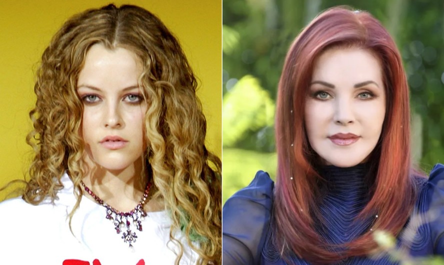 Riley Keough, filha de Lisa Marie Presley, e a avó, Priscilla Presley