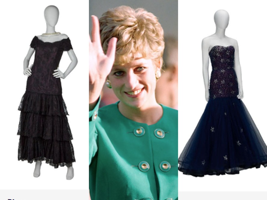 Vestidos e outros itens de Lady Di foram a leilão