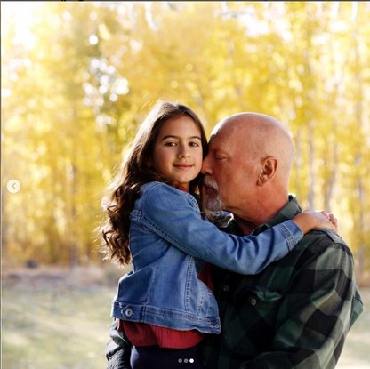 Bruce Willis com a filha mais nova
