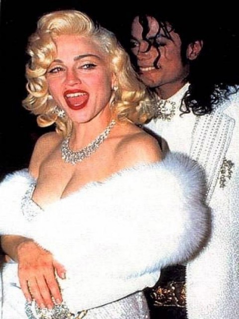 Madonna e Michael Jackson no Oscar em 1991 — Foto: Reprodução