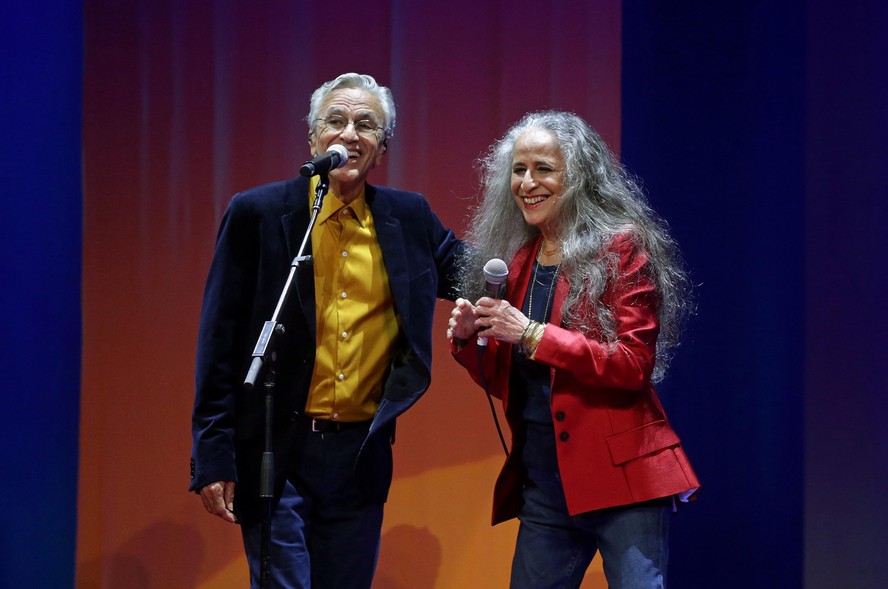 Caetano Veloso e a irmã, Maria Bethânia, em 2018