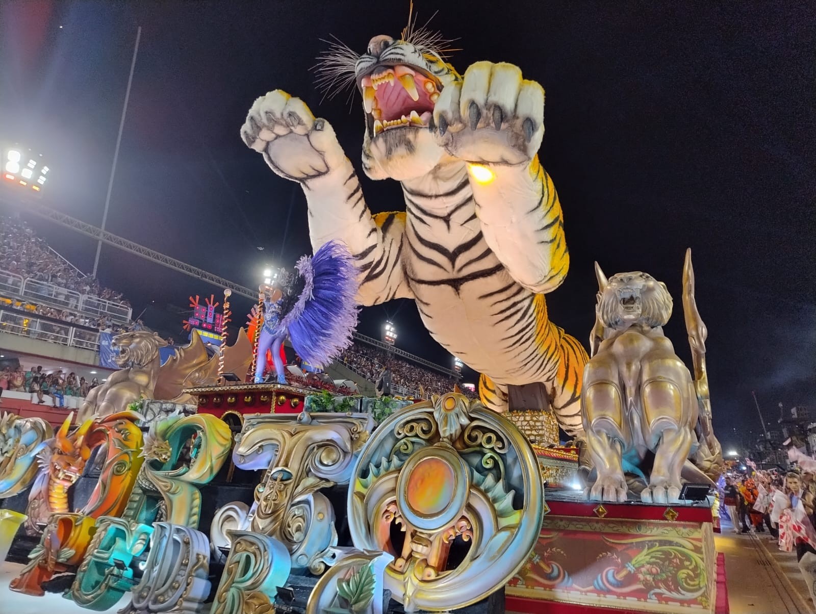 Maior tigre da história da alvinegra gonçalense demorou aproximadamente quatro meses para ficar pronto — Foto: Geraldo Ribeiro