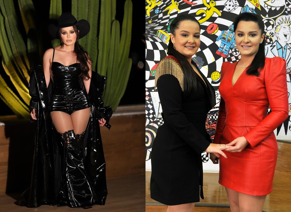 Antes e depois da cantora Maraisa — Foto: @photzmuller /TV Globo