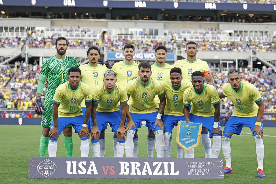 Seleção brasileira que estreia na Copa América nesta segunda-feira deve ter escalação similar à do empate com os EUA
