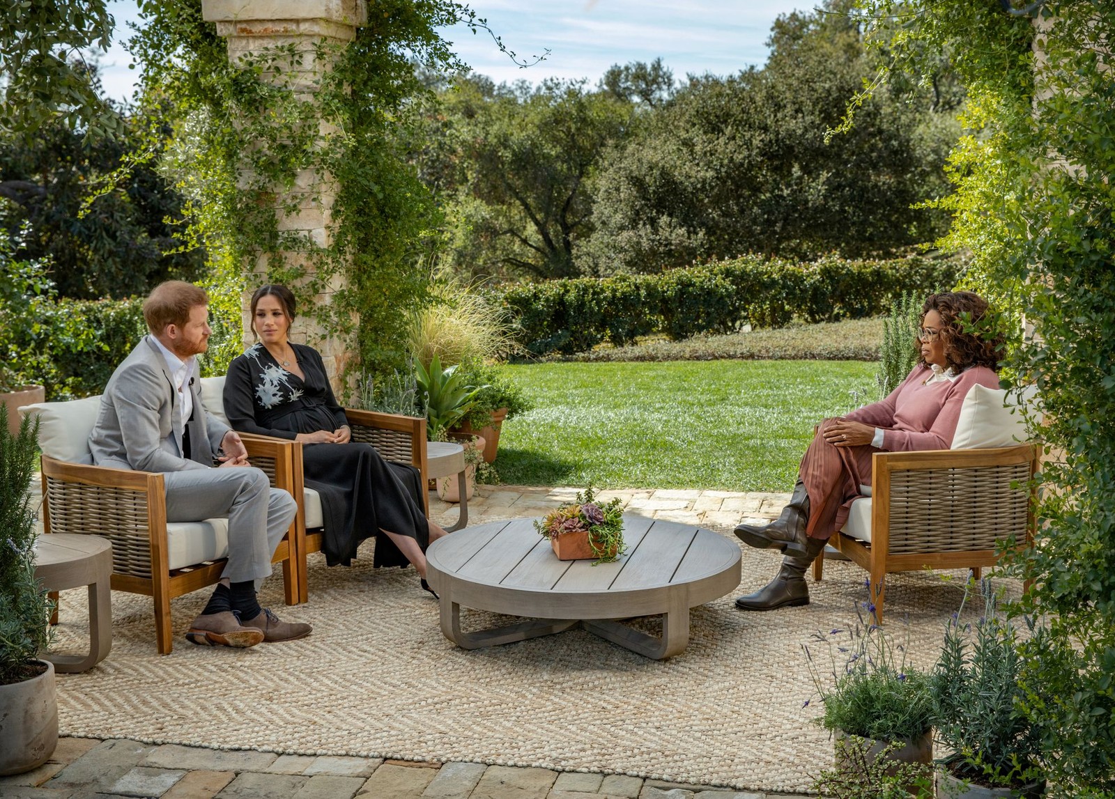 Entrevista de Harry e Meghan ocorreu na casa de Oprah Winfrey, em Montecito, na Califórnia
