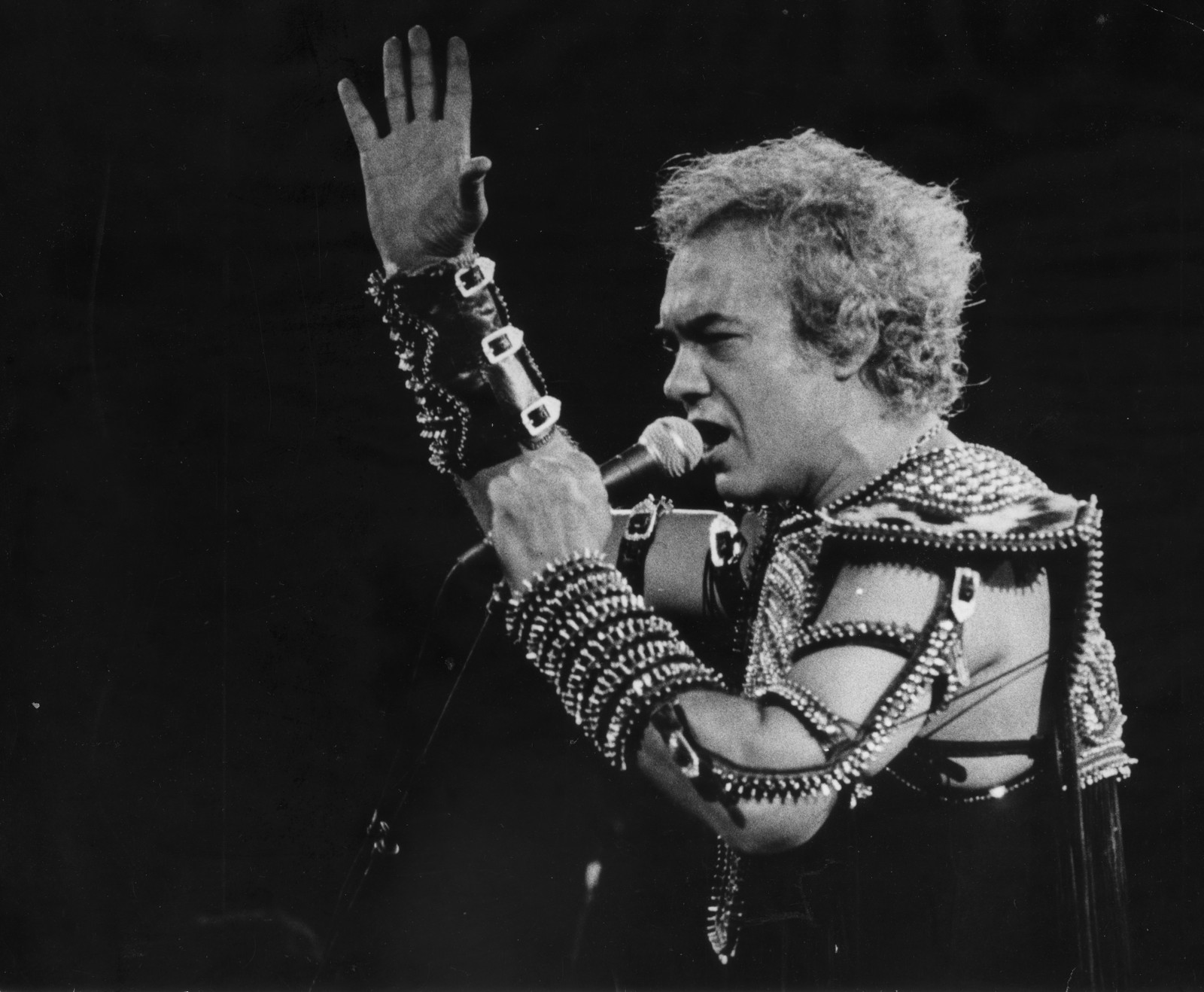 Erasmo Carlos durante seu show no Rock in Rio, em 1985 — Foto: Carlos Carvalho / Agência O Globo 