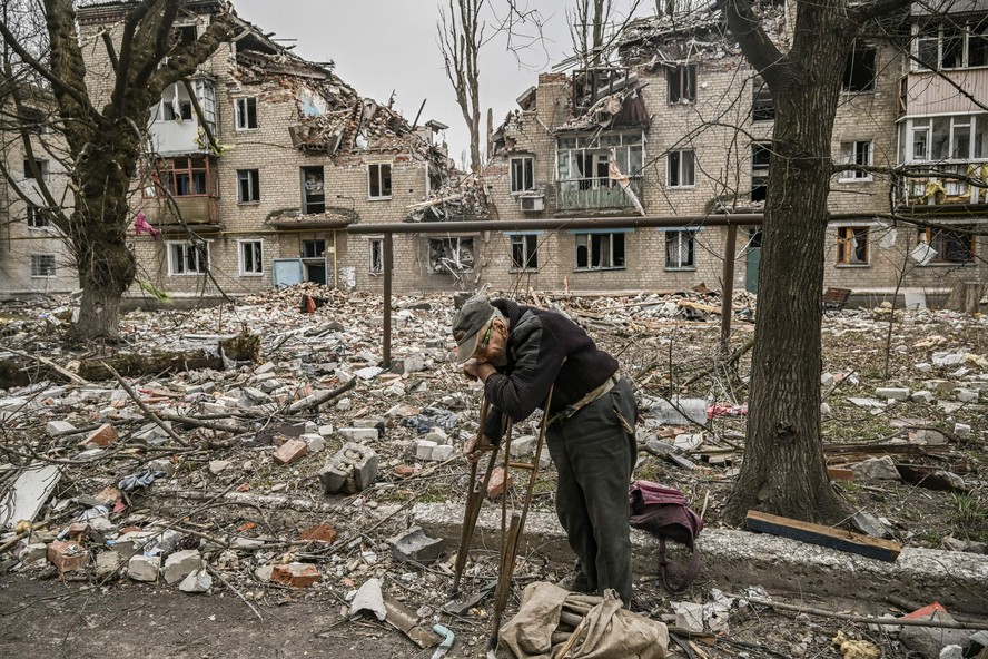 A cidade ucraniana de Avdiivka, que vem sendo bombardeada há meses