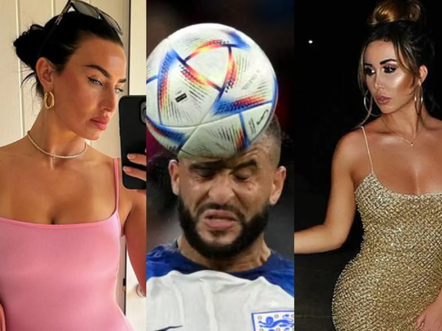 Mulher e ex-amante de Kyle Walker vão a jogos da Eurocopa