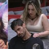 À esquerda, Deniziane e Matteus, do BBB 24; à direita, Amanda e Cara de Sapato, do BBB 23 - Reprodução/Globoplay