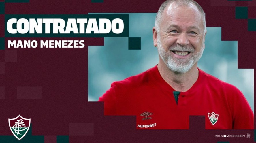 Mano Menezes foi anunciado como novo treinador do Fluminense