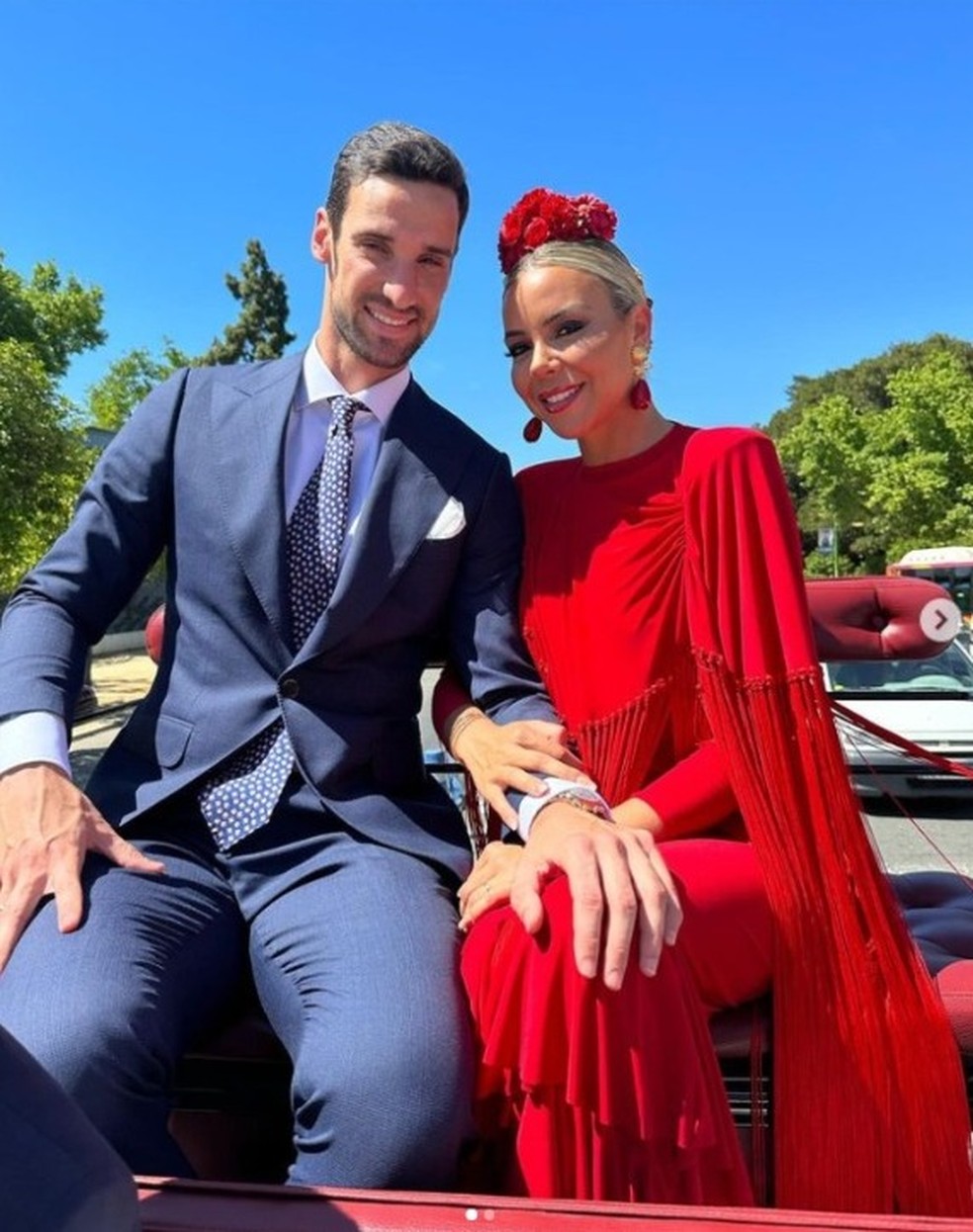 Sergio Rico, goleiro do PSG, e a esposa Alba Silva — Foto: Reprodução/Redes sociais