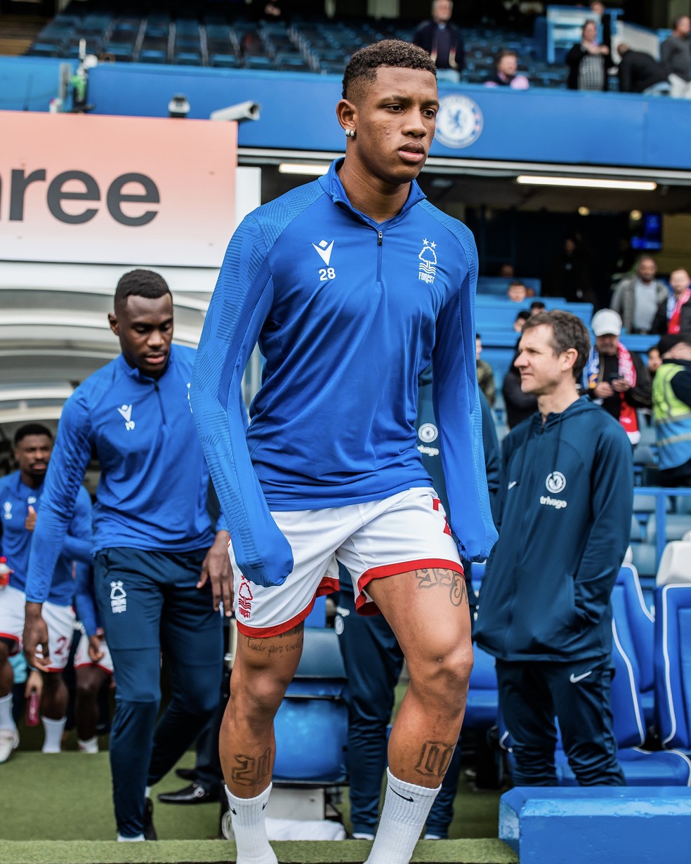 Danilo, ex-Palmeiras, está no Nottingham Forest, da Premier League — Foto: Twitter/Nottingham Forest