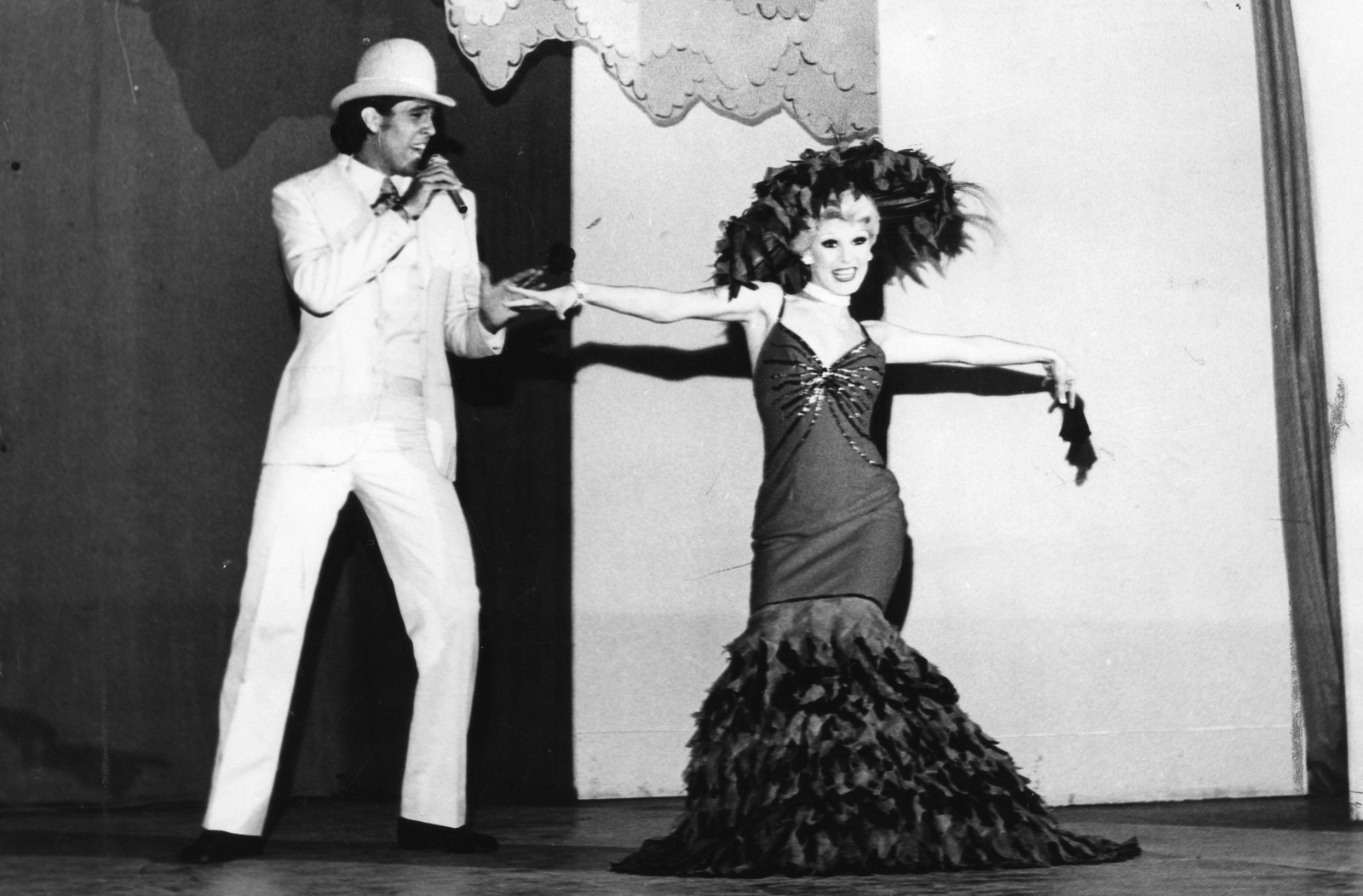 Magal e Tatiana no espetáculo Café Concerto Rival, em 1976 — Foto: Divulgação