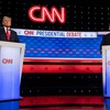 Ex-presidente Donald Trump e o presidente dos EUA, Joe Biden, durante debate na CNN - CHRISTIAN MONTERROSA / AFP