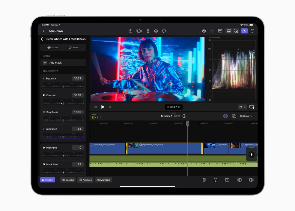 Apple lança o Final Cut Pro 2, que  conecta até quatro câmeras para edição no iPad Pro — Foto: Divulgação
