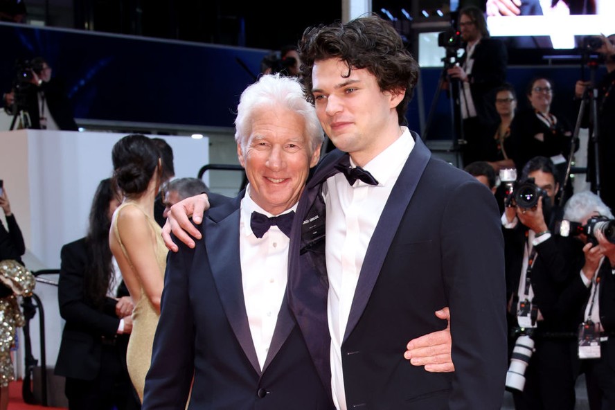 Richard Gere e o filho, Homer, no Festival de Cannes