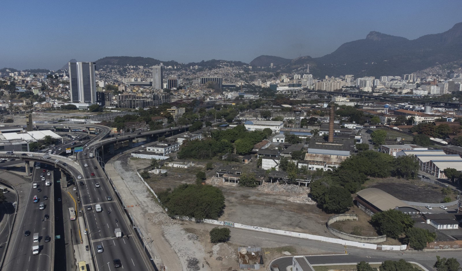 Região do antigo Gasômetro, onde o Flamengo sonha em construir estádio, no Rio — Foto: Márcia Foletto