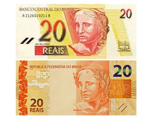 A nota de R$ 20 foi lançada pelo Banco Central em junho de 2002