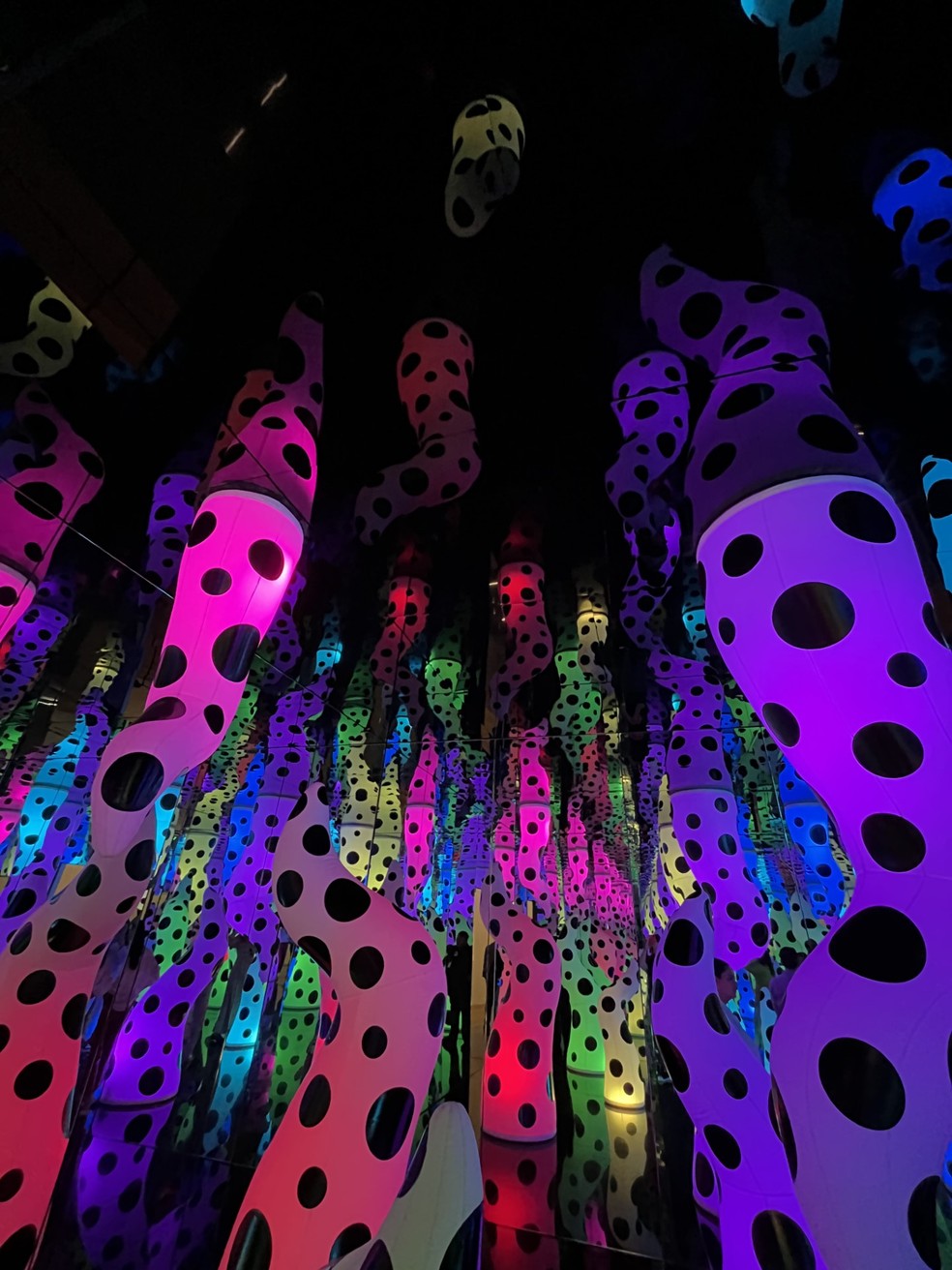 A instalação “Love is calling”, da artista japonesa Yayoi Kusama — Foto: Laís Rissato