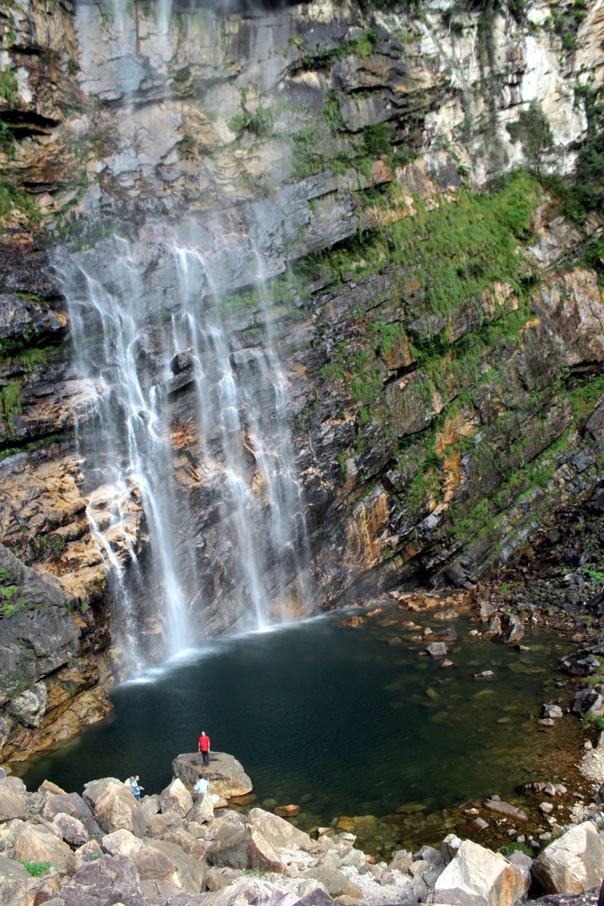 Cachoeira do Label, em São João d’Aliança — Foto: Eduardo Vessoni