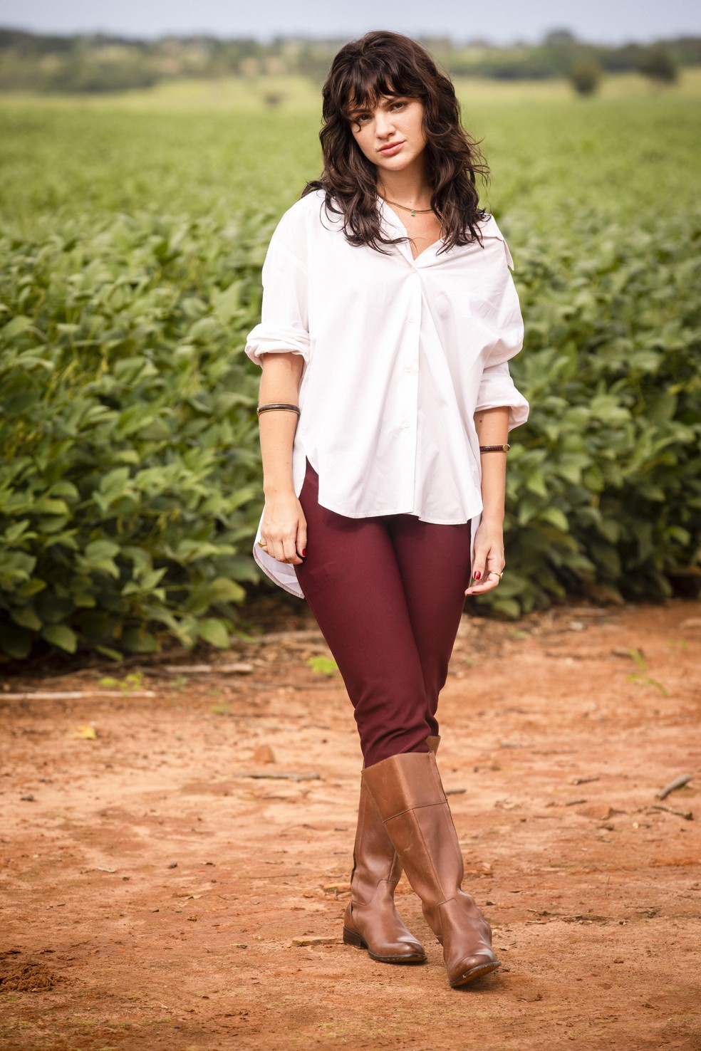 Debora Ozorio em "Terra e paixão" — Foto: João Miguel Júnior/Globo