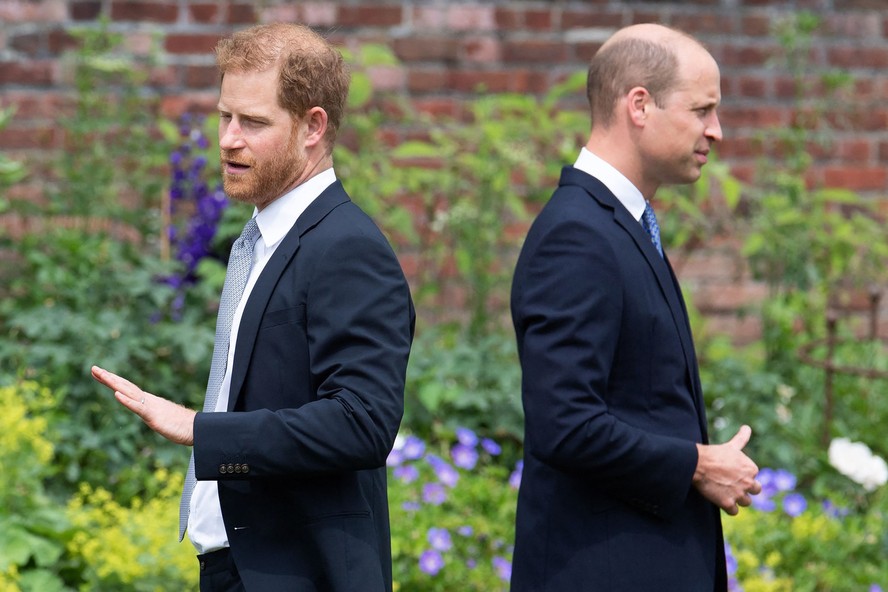 William e o príncipe Harry: calvície à vista