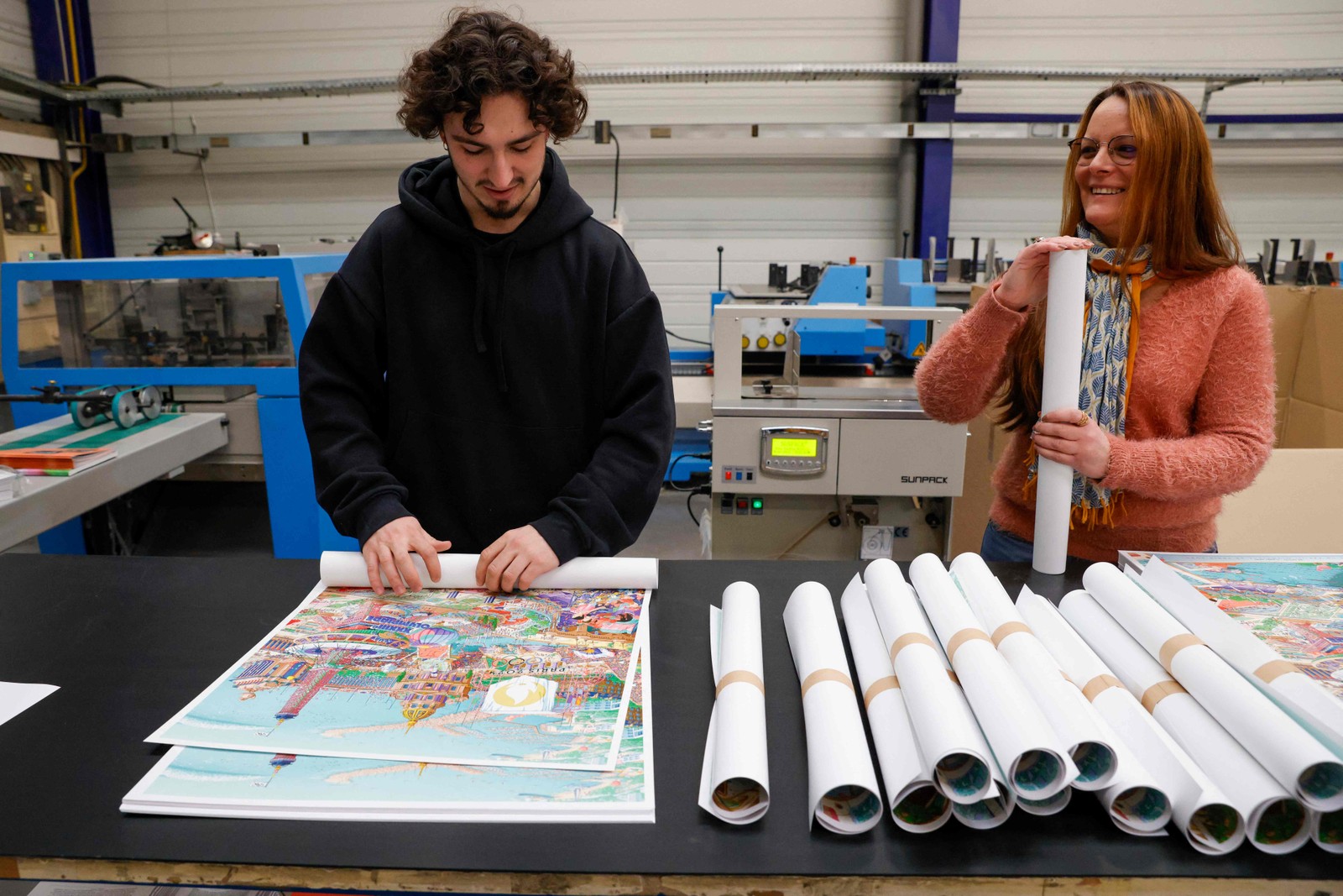 Ugo Gattoni assina a ilustração — Foto: GEOFFROY VAN DER HASSELT / AFP