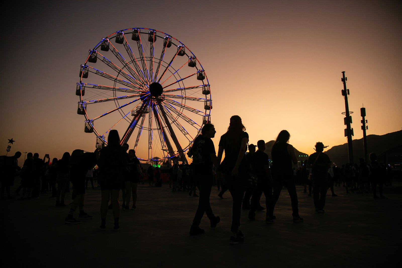 A tradicional roda-gigante do Rock in Rio ao no primeiro dia do Rock in Rio  — Foto: Rebecca Maria/Agência O Globo