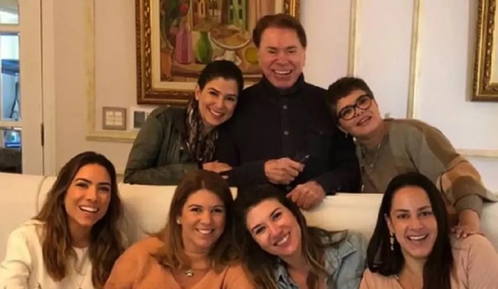 Silvio Santos e suas seis filhas: