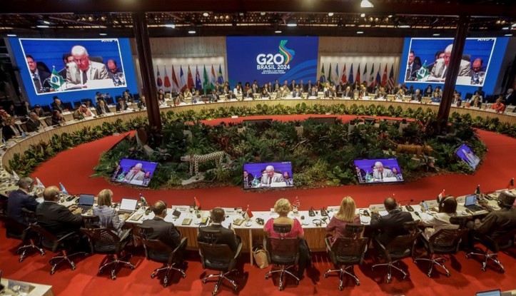 G20 - - Abertura da reunião Ministerial de Desenvolvimento do G20 , com Mauro Vieira e ministra Simone Tebet. No Galpão da Cidadania , na Gamboa