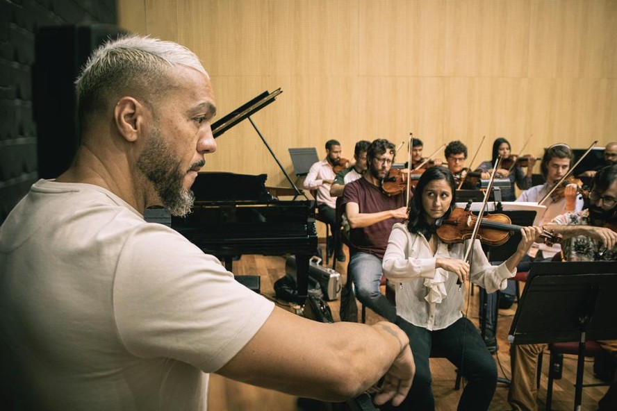 Ensaio do Projeto Aquarius com o cantor Belo, na Cidade das Artes