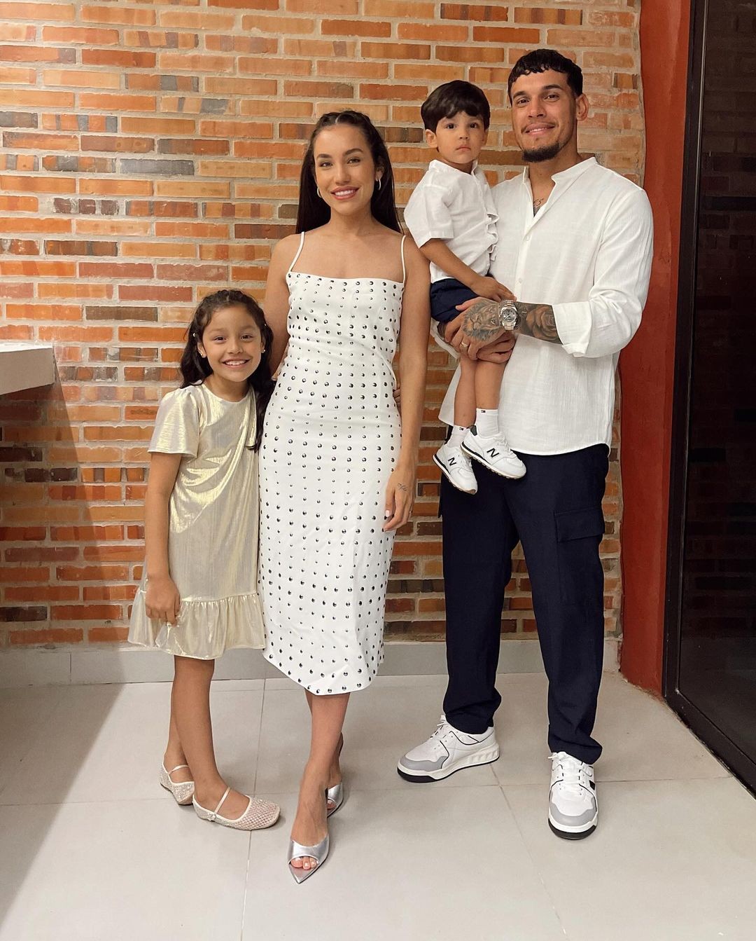 Jazmín Torres é casada com Gustavo Gómez, do Palmeiras, com quem tem dois filhos — Foto: Reprodução Instagram