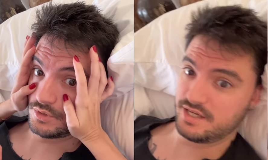 O youtuber Felipe Neto mostra que está hospedado em hotel de luxo no Rio de Janeiro