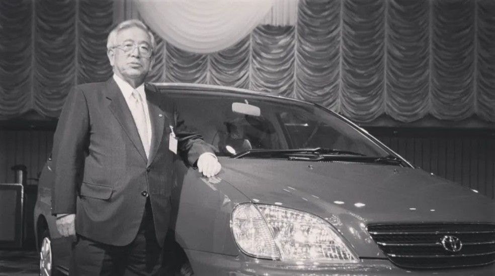 O empresário Shoichiro Toyoda, que liderou a expansão da Toyota pelo mundo — Foto: Reprodução