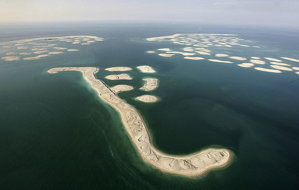 Complexo luxuoso de ilhas foi abandonado em Dubai — Foto: Getty Images