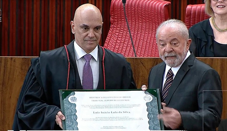 Moraes e a diplomação de Luiz Inácio Lula da Silva