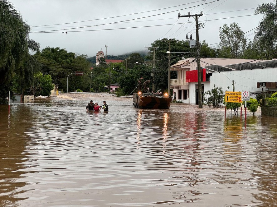 Parte do Rio Grande do Sul foi atingida por inundações