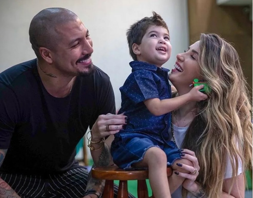 Fernando, Aline e Lucca — Foto: Reprodução