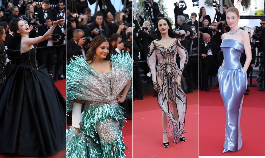 Wang Qi Ye, Aishwarya Rai Bachchan, Eva Green e Hunter Schafer em Cannes