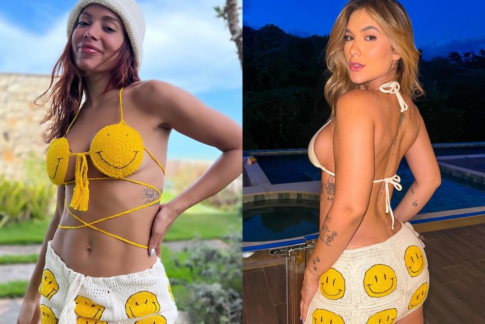 Anitta e Virgínia Fonseca usaram look da mesma grife  — Foto: Reprodução Instagram